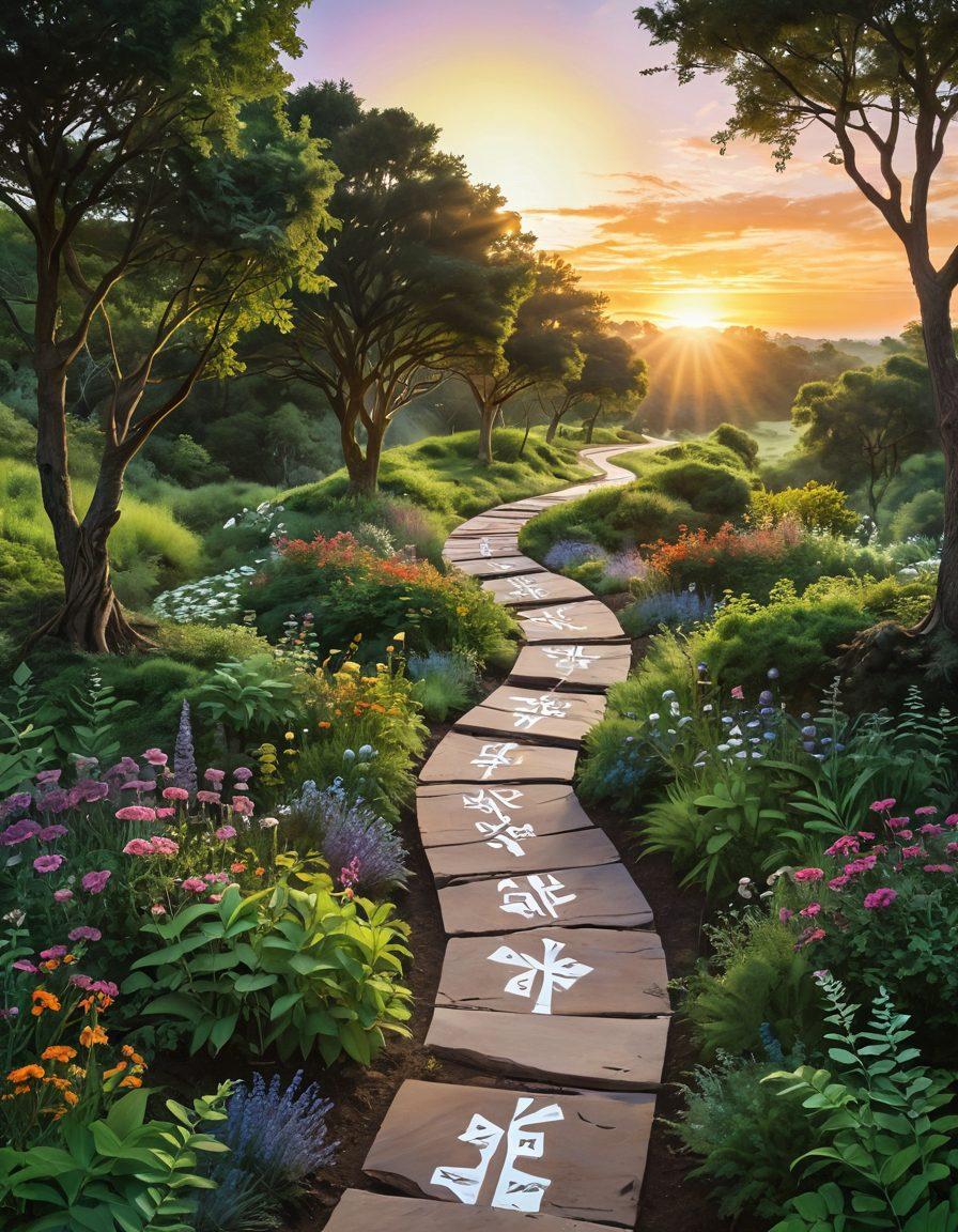 A symbolic landscape depicting a diverse group of people navigating a winding path, symbolizing the journey toward healthcare access and abortion rights. Include vibrant banners with messages of empowerment and support, surrounded by lush greenery and a sunrise to signify hope. Integrate elements like medical symbols and a balanced scale to represent justice and health. The scene should evoke a sense of unity and resilience. vibrant colors. super-realistic.